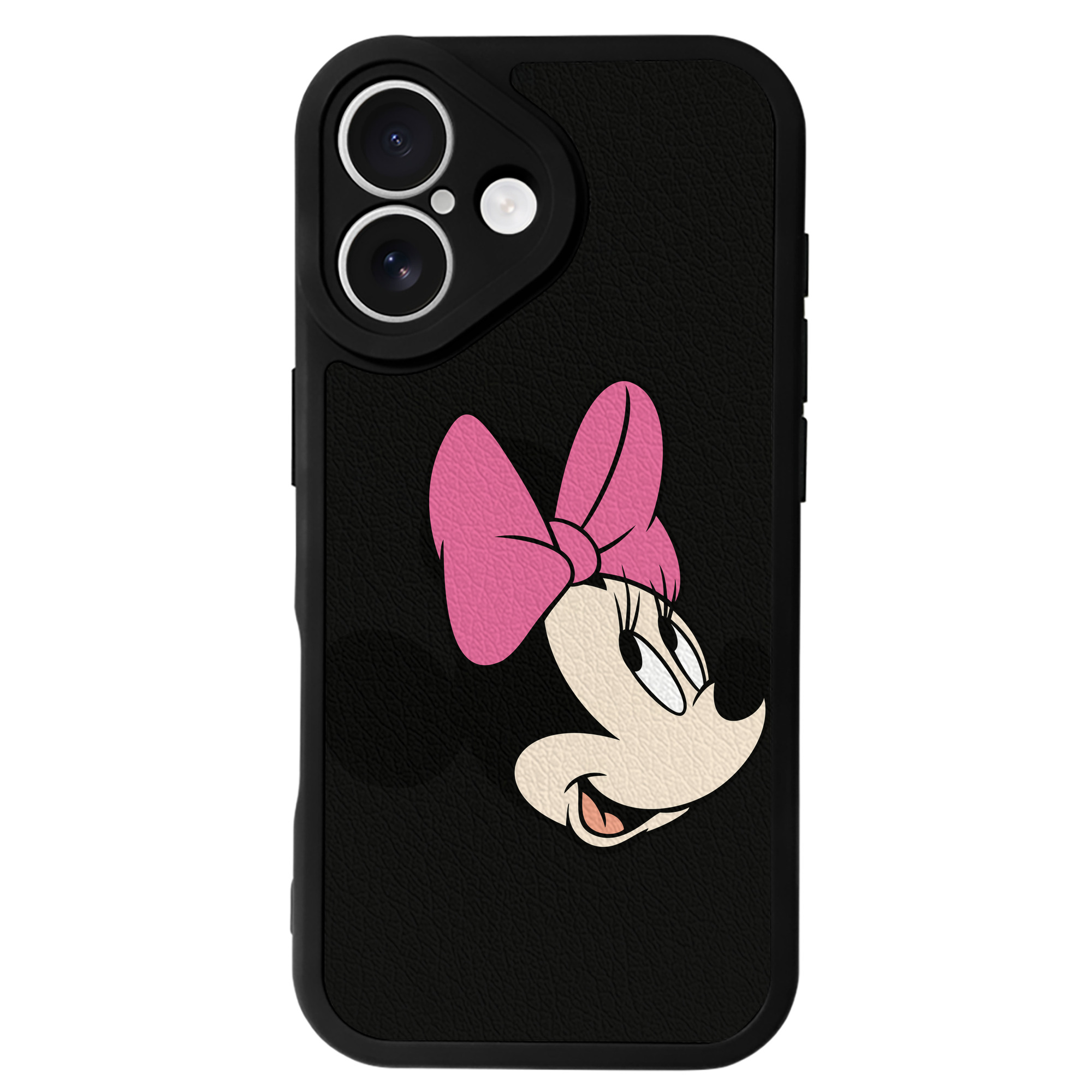（画像用） ミッキーマウス Mickey Mouse 【iPhone 16シリーズ対応】シリコンスマホケース（レザー調） 材質：シリコン